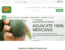 Tablet Screenshot of aguacatesechartea.com